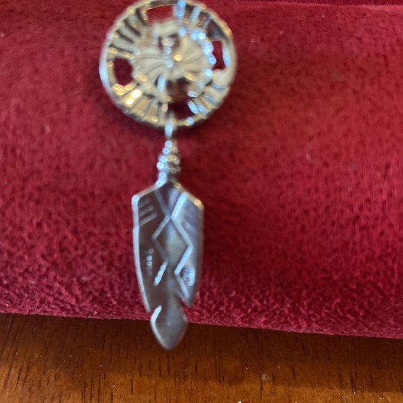 CHRISTMAS π€Ά SALE: BEAUTIFUL STERLING SILVER π GEM/FEATHER EARRINGS $15 Off - Picture 3 of 5